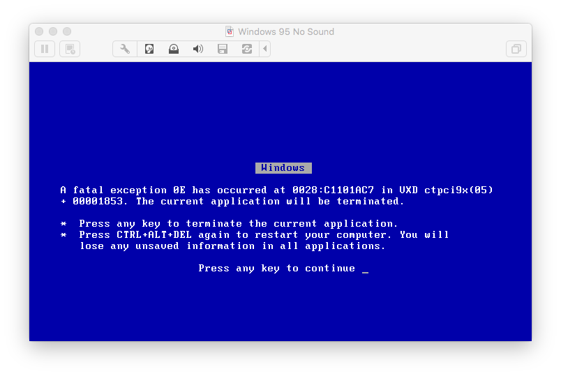 blue screen